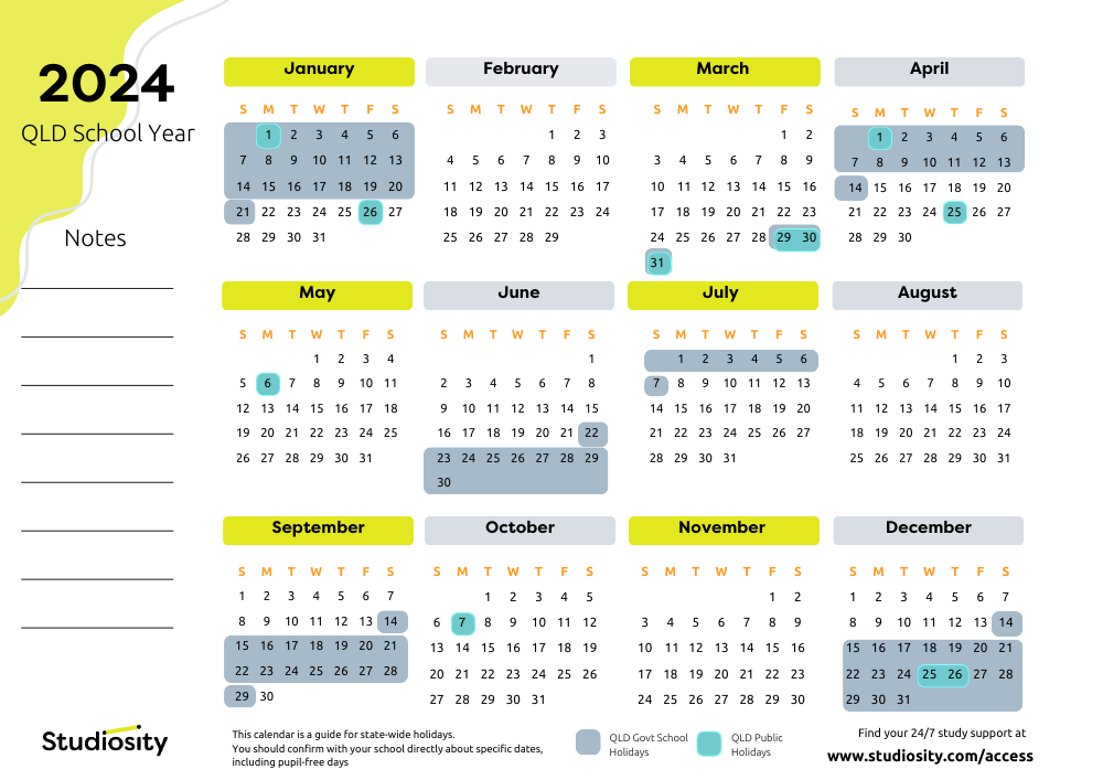 School Terms And Public Holiday Dates For QLD In 2024 Studiosity   QLD Tile 